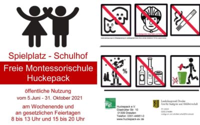 Unser Schulhof ist ab 5. Juni wieder für die Öffentlichkeit nutzbar