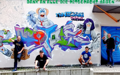 Sprayaktion – Dank an die Künstler