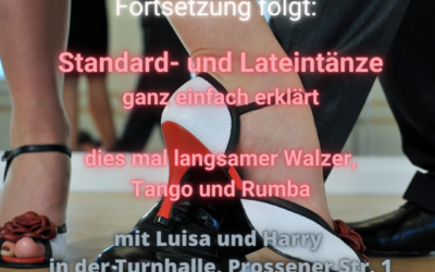 Tanzen – Folgetermin 04.05.23 19:30 Uhr